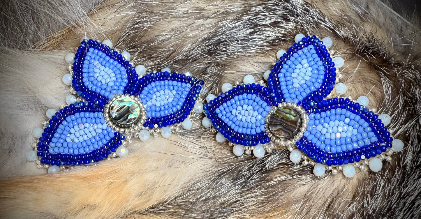 “Blue Dreamer,” Trillium earrings