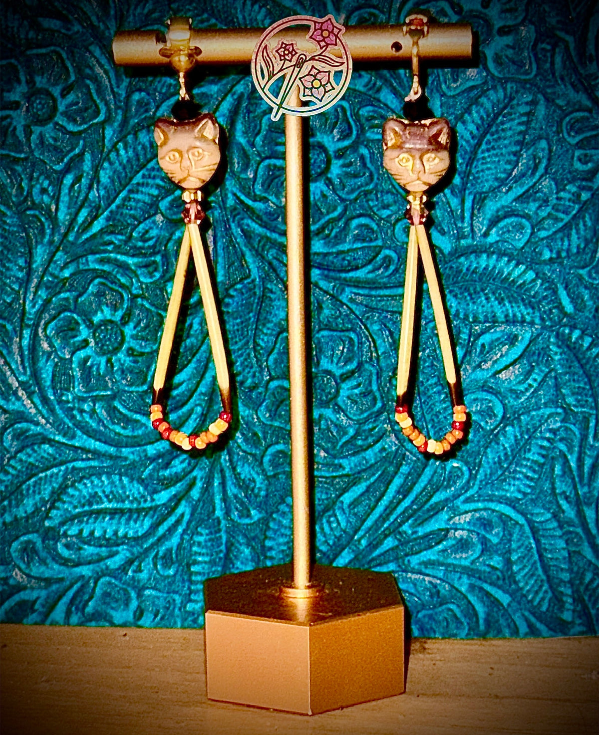 The Quillerz; Porcupine dangle earrings