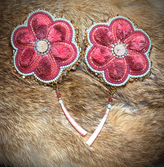 Crimson Abalone earrings
