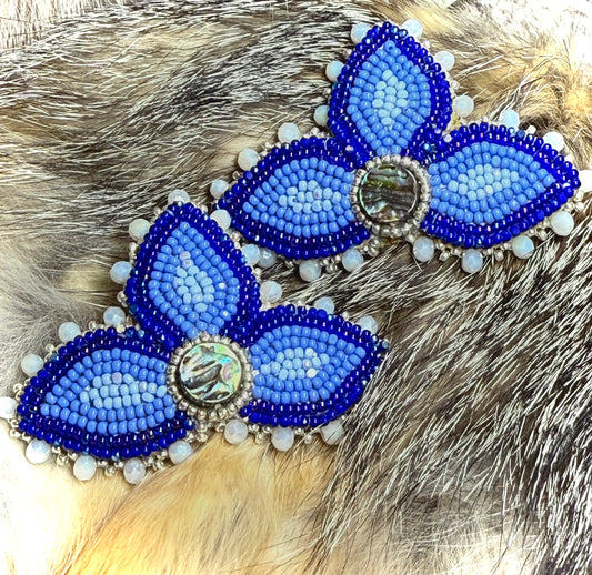 “Blue Dreamer,” Trillium earrings