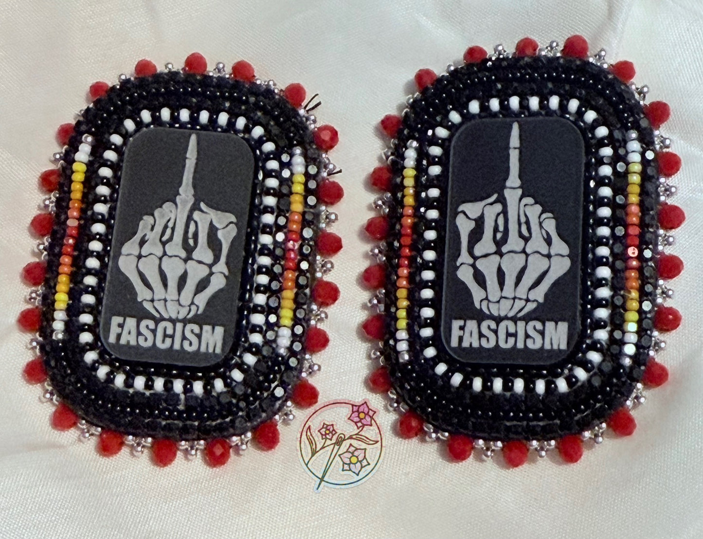 Resist “Fok Fascism” earrings