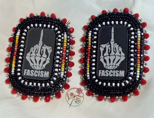 Resist “Fok Fascism” earrings