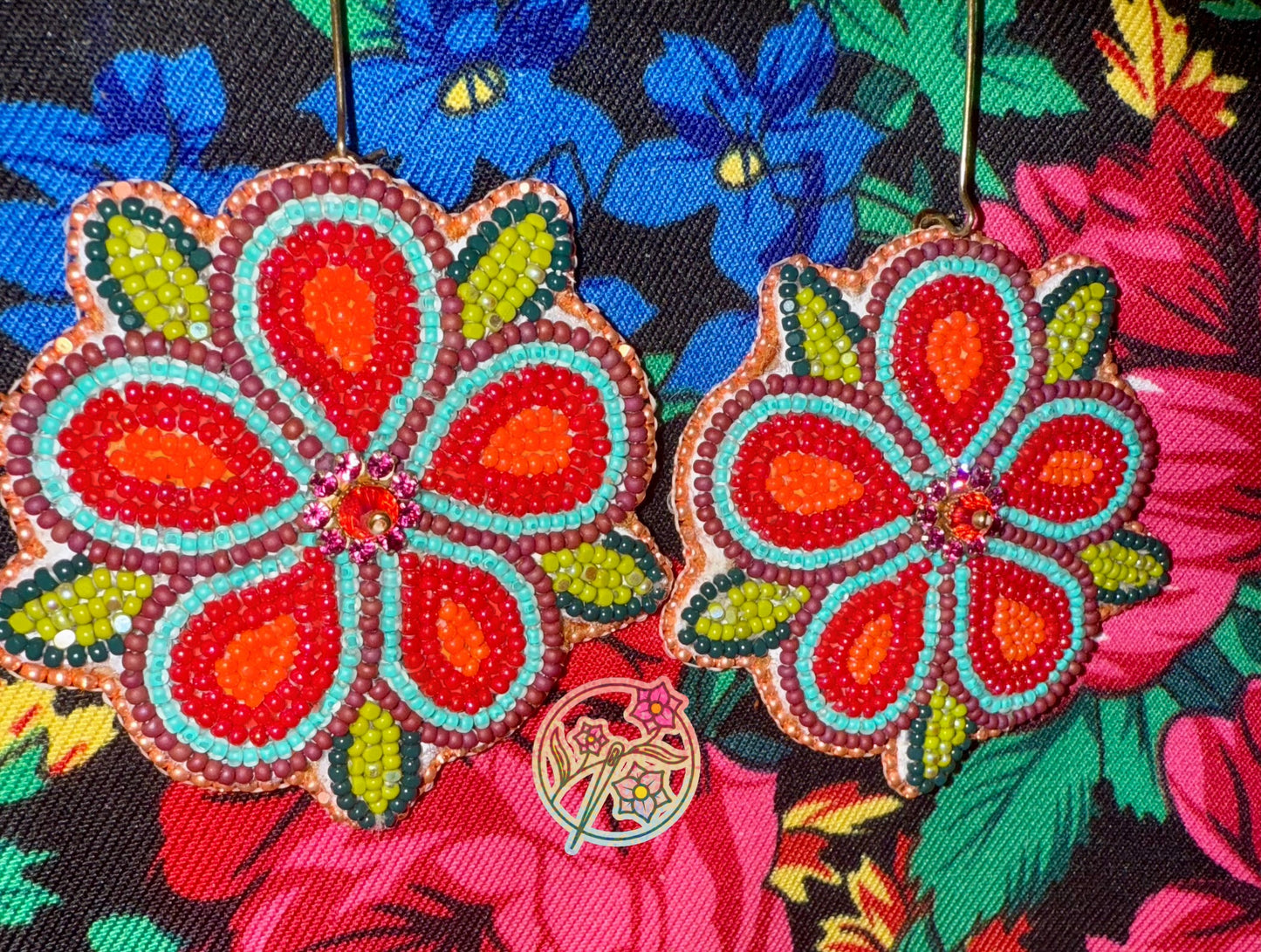 Prairie fire beaded earrings