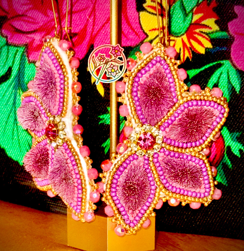 Bubblegum Pink Caribou earrings